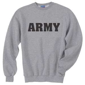 US United States Army Gray Crewneck Sweatshirt Gray Pullover Sweat 