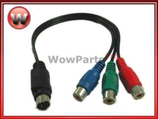 Pin S video To 3 RCA RGB Video Female Converter Cable  