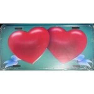  2 Hearts license plates plate tag tags auto vehicle car 