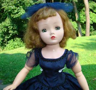C1955 Cissy Doll in Navy Taffeta Dress Madame Alexander  
