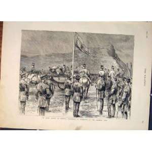  Royal Scottish Edinburgh Saluting Soldier Print 1881
