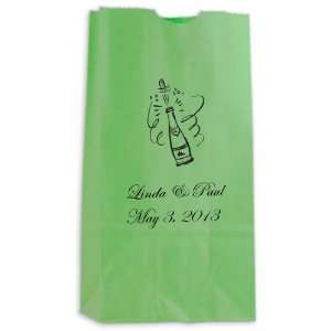  Personalized Goodie Bag   Lime Green (50 Bags) Arts 
