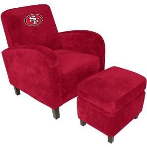 San Francisco 49ers Den Chair with Ottoman  Sports 