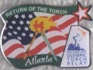   2002 Salt Lake City Atlanta,,Georgia Olympic Torch Relay Pin  