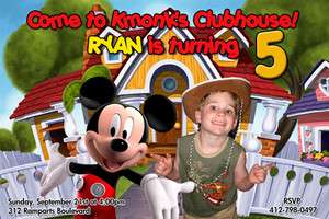 MICKEY MOUSE CLUBHOUSE 1ST BIRTHDAY PARTY INVITATION C13 PHOTO   23 