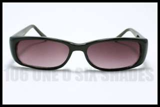 SMALL Sunglasses for Men and Women Rectangle Shape Plastic Frame BLACK 