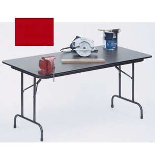   High Pressure Top Folding Tables   Fixed Height   Red 