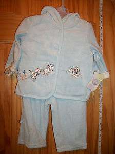 NEW 101 Dalmatians Baby Clothes 3 6M Disney 3 Pc Set NWT Blue Sweat 