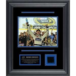 Jimmie Johnson Framed 2009 Championship Photograph with Race Winning 