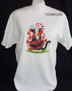 Black Cat T Shirt Valentine Heart Love Cats Clothing  