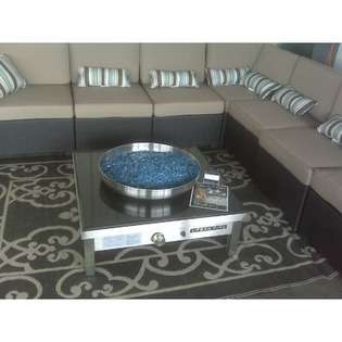 Urban Fire Outdoor Stainless Steel Gas Fire Pit Table   Fire Glass 