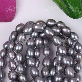 5mm GRAY FRESHWATER PEARL RICE Loose Beads 1 Strand  