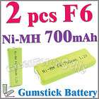   700mah F6 1.2V NIMH NH 8WM Gumstick Rechargeable Battery CD MD HI MD