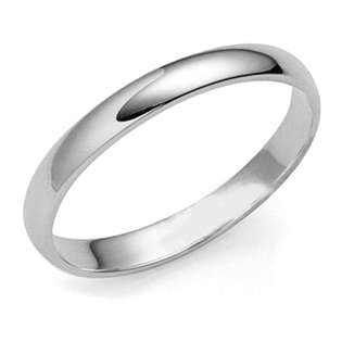 Engravable Womens 3mm 14k White Gold Wedding Band Ring  Bling Jewelry 