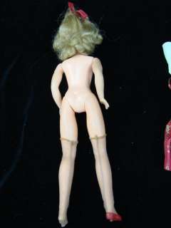 Original Blonde Vintage Tammy Doll Red Dress Stockings Gloves Ideal 