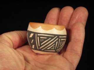 Mini ACOMA Pottery Bowl by Earlene Sanchez, Miniature Pueblo Native 