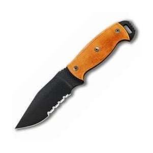  Ontario RD4, Orange G 10 Handle, Black Blade, ComboEdge 