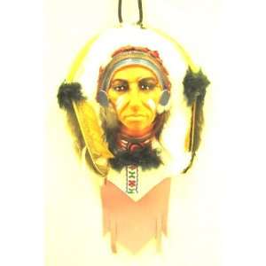  Hand Painted Indian Chief 03 Hanging Sculpture Craftwork 