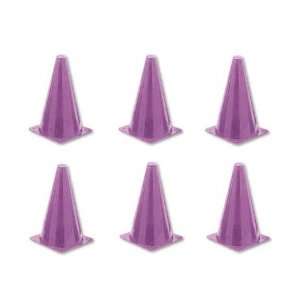   Sports 9 Inch Colored Cones All Purple   Set of 6