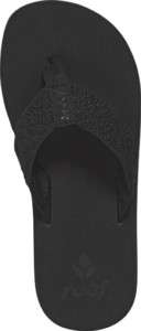 Reef Sandals Sandy Black/Black Flip Flops Womens RF1541  
