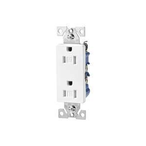   Wiring Devices TR1107W Tamper Resistant Decorator Duplex Receptacle