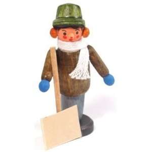   Erzgebirge German Wood Miniature Boy with Snow Shovel