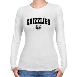  NCAA Montana Grizzlies Ladies White Logo Arch Long Sleeve 
