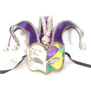  Purple Colombina Joker Losanghe Venetian Masquerade Mask 
