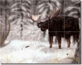Moose Animal Decor Art Ceramic Tile Mural Backsplash  