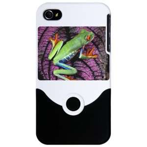  iPhone 4 or 4S Slider Case White Red Eyed Tree Frog on 