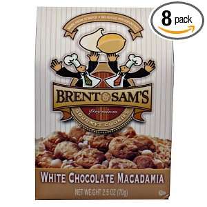 Brent & Sams White Chocolate Cookies, Macadamia Nut, 2.5 Ounce (Pack 