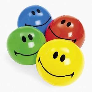  Inflatable Smile Face Beach Balls   Teaching Supplies 