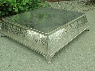 Vintage English Sheffield Silverplate Cake Plateau Stand Reduced 
