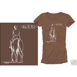  Brown Fitted Equestrian T Shirt