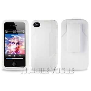 Premium Hybrid Case Holster for Apple iPhone 4/4S White  