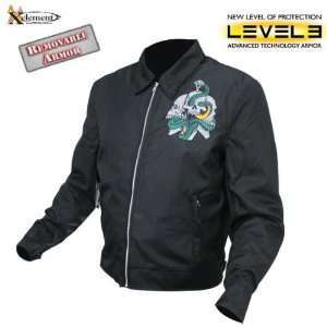   Nylon Jacket With Zip Out Lining And Triple Skulls Design Automotive