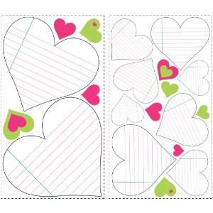   Heart Notepad Dry Erase Peel & Stick Wall Decals