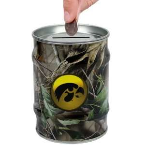  NCAA Iowa Hawkeyes Realtree Barrel Money Bank Office 