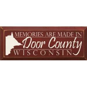   Door County Wisconsin (lighthouse graphic) Wooden Sign