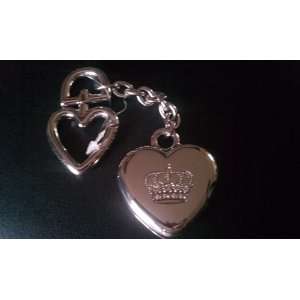  Juicy Couture Crown Logo Silver Heart Key Chain Office 