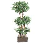   GR 4 ft. Decorative Potted Artificial Mini Ficus Silk Wall Tree 4 ft
