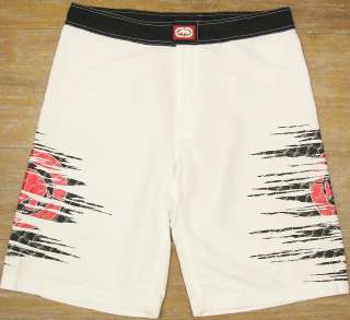   Ripped Mens White Poly Fight/Swim/Surf/Board Shorts NWT $48  