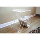 Interior Trade Acrylic End Table with Magazine Rack