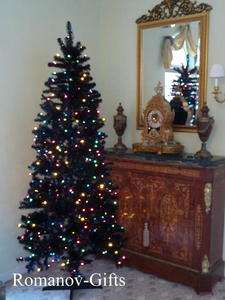 Art Deco BLACK Slim Pre Lited MULTI color, Alaska Christmas Tree 7 