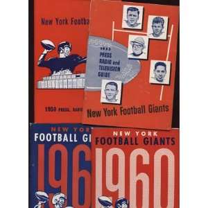 1953 62 New York Giants NFL Press Radio TV Guides (4)   Sports 