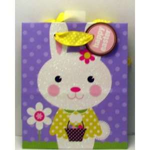   Easter EGB8619 Small Purple Glitter Bunny Gift Bag 