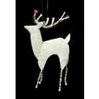 Roman Better Homes & Gardens White Reindeer Christmas Ornament #26575