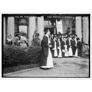 Barnard College Tree Day,oration on steps by Elizabeth F. Fox,New York 