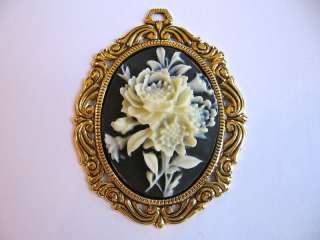 dollhouse doll house miniature WALL PICTURE CAMEO ROSE FLOWER  