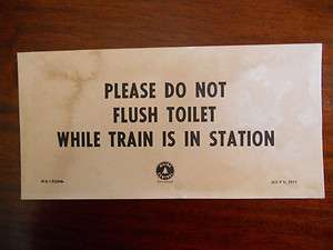 Maine Central Railroad toilet sign  